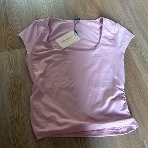 SHEIN Light Pink Short Sleeve Tee